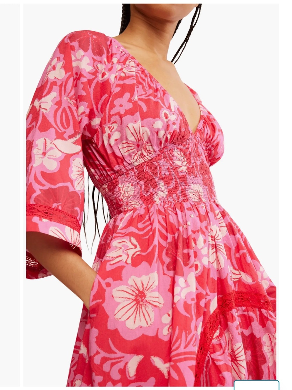 NWT Free People Women's Dixie Floral Print Maxi Dress - Picture 5 of 5
